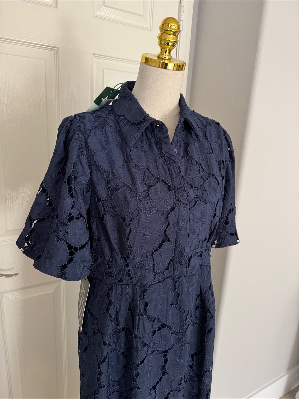 Tuckernuck Navy Eyelet Delaney Dress - Brand New With Tags, Size Large - Picture 5 of 10